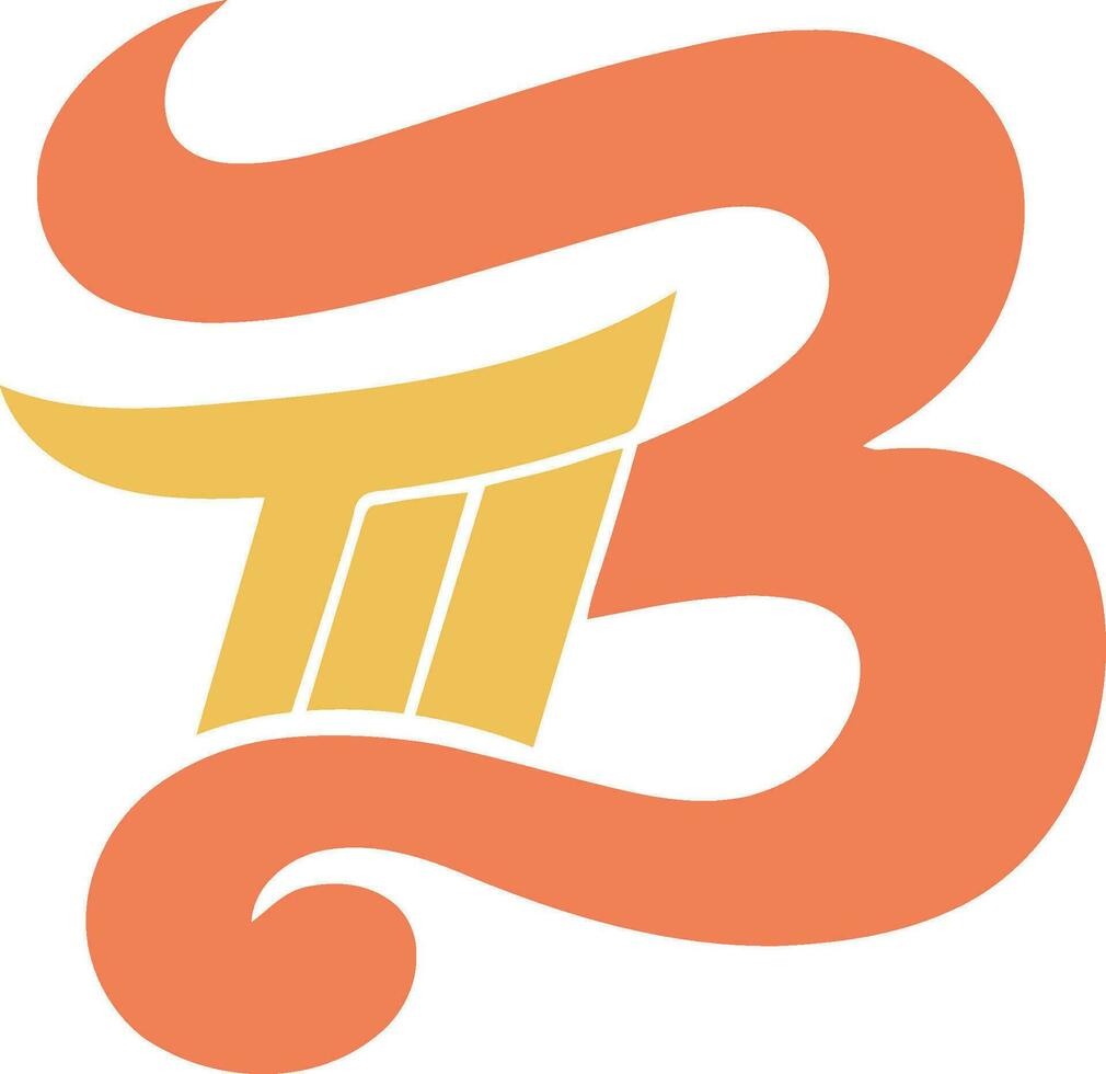 TB logo Template in a modern minimalist style vector