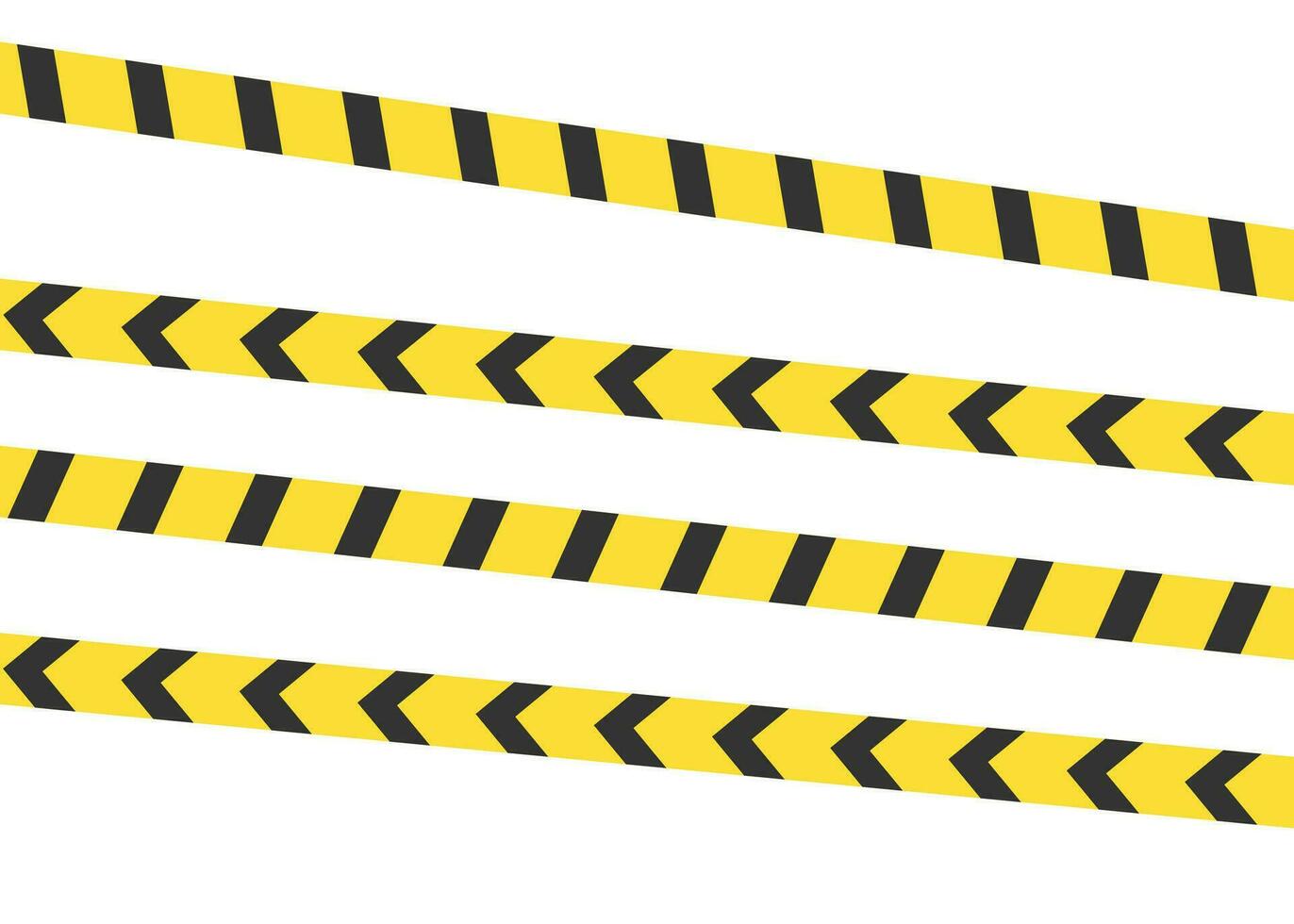 Yellow Caution danger warning attention tape sign construction police ribbon symbol vector illustration