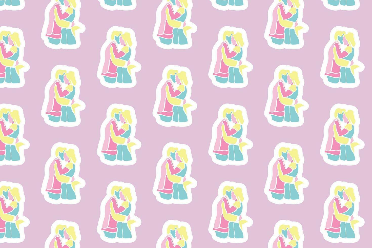 Vector Valentine day seamless pattern background