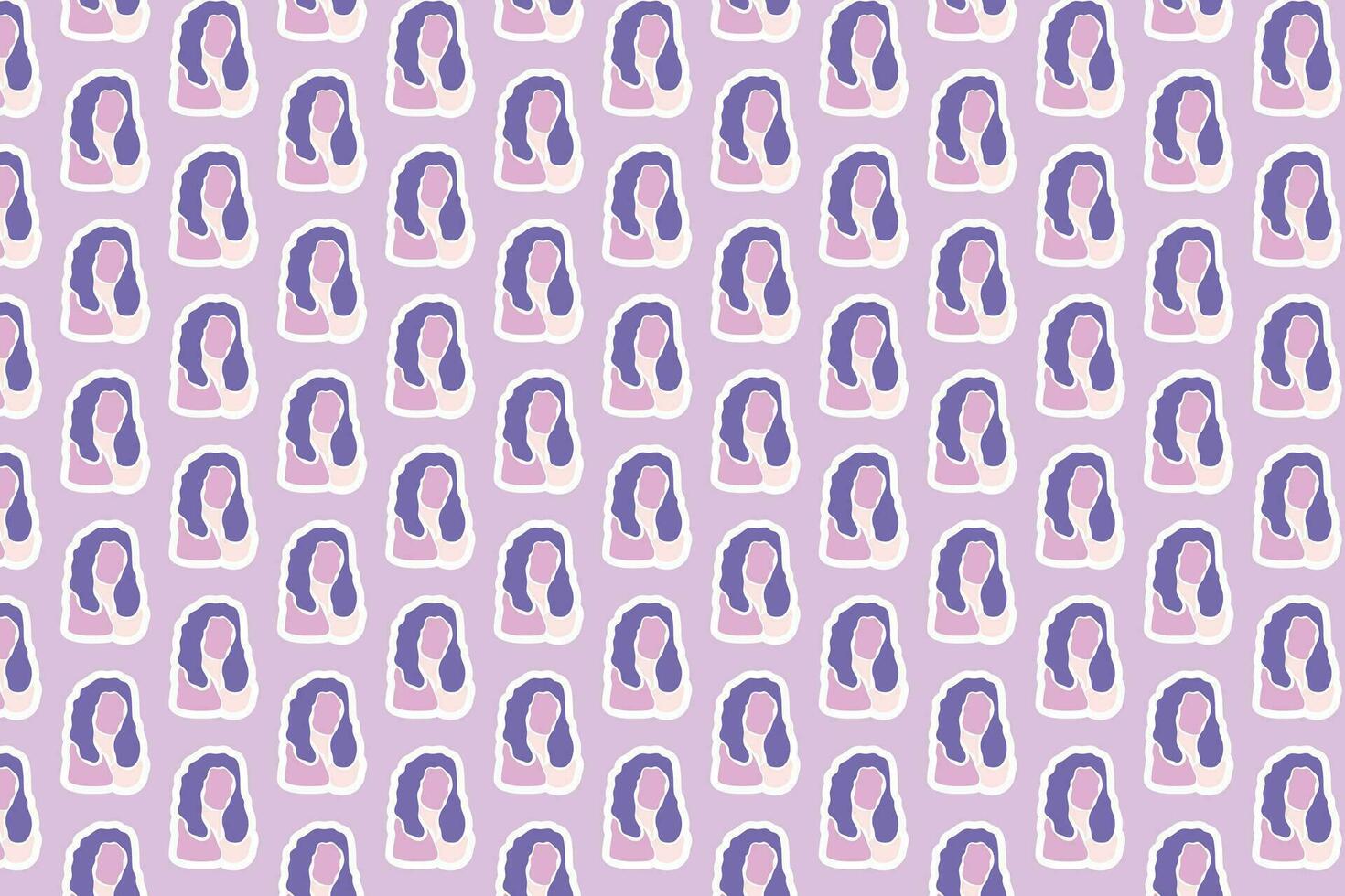 Vector Womens day element Seamless Pattern Background
