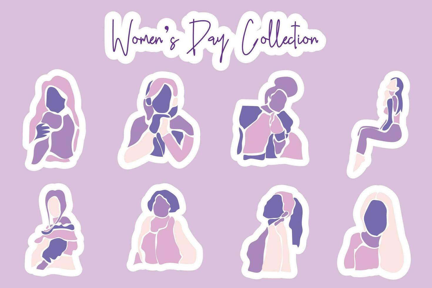 vector De las mujeres día elemento conjunto colección