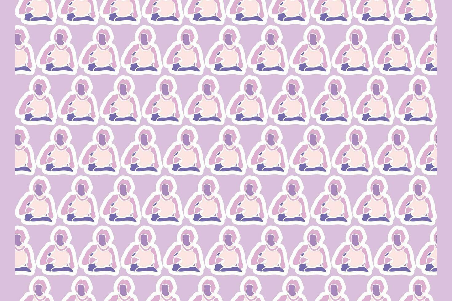 Vector Womens day element Seamless Pattern Background