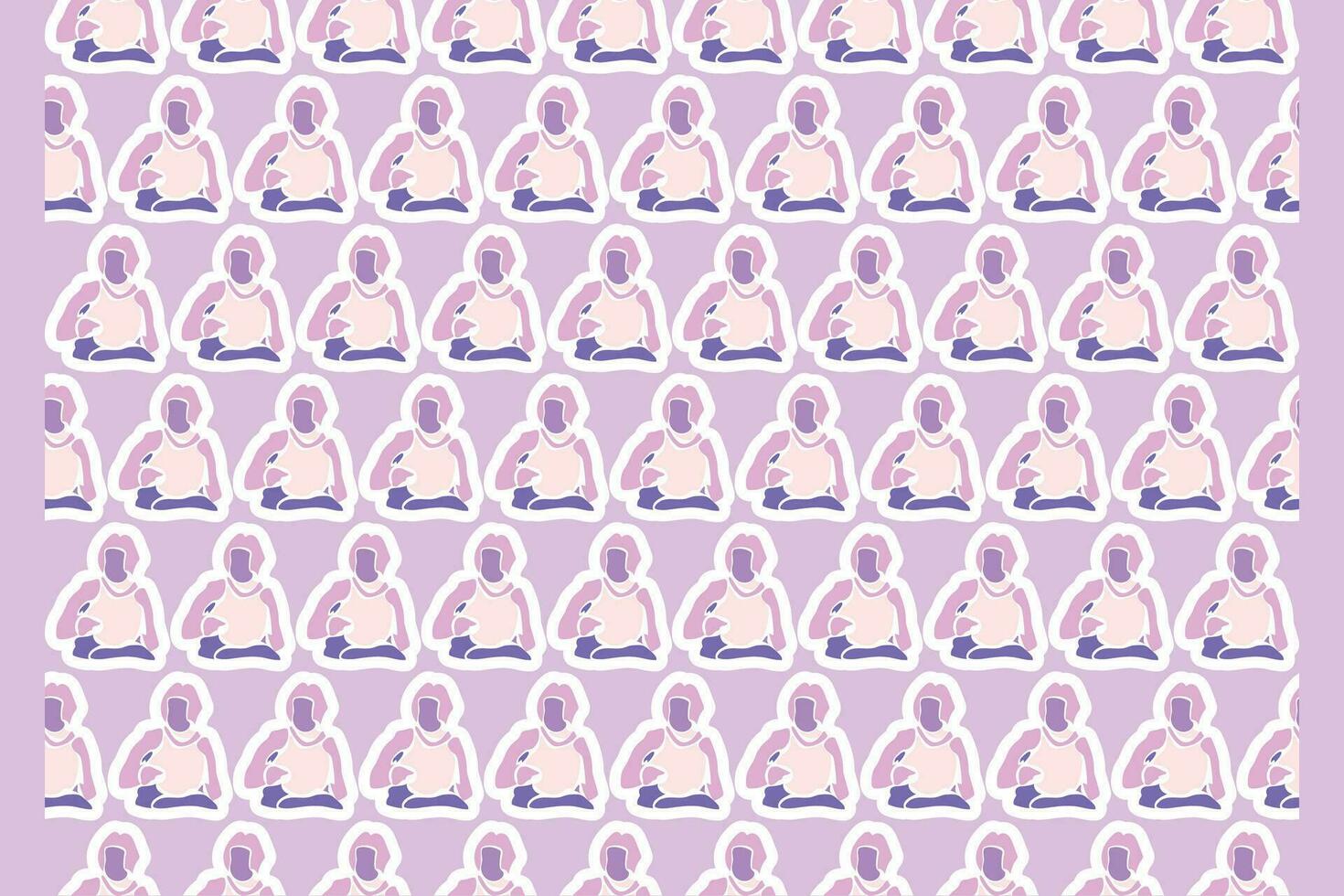 Vector Womens day element Seamless Pattern Background