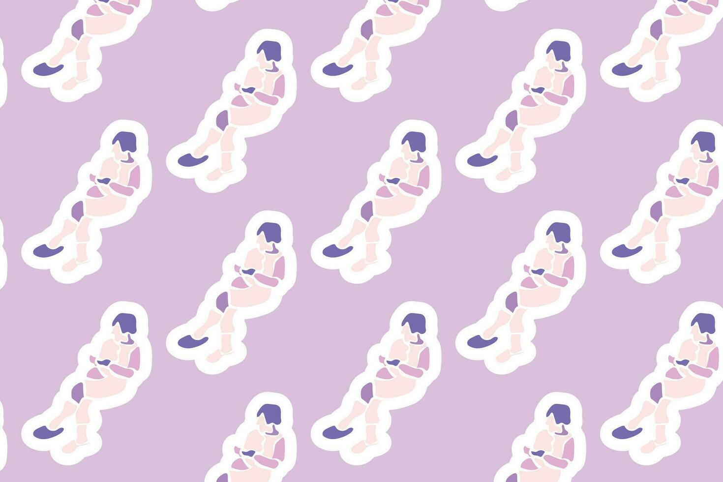 Vector Womens day element Seamless Pattern Background