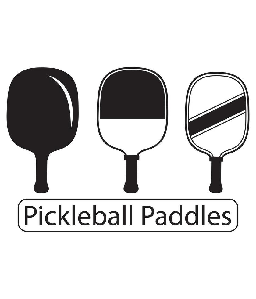 pickleball paddles vector illustration