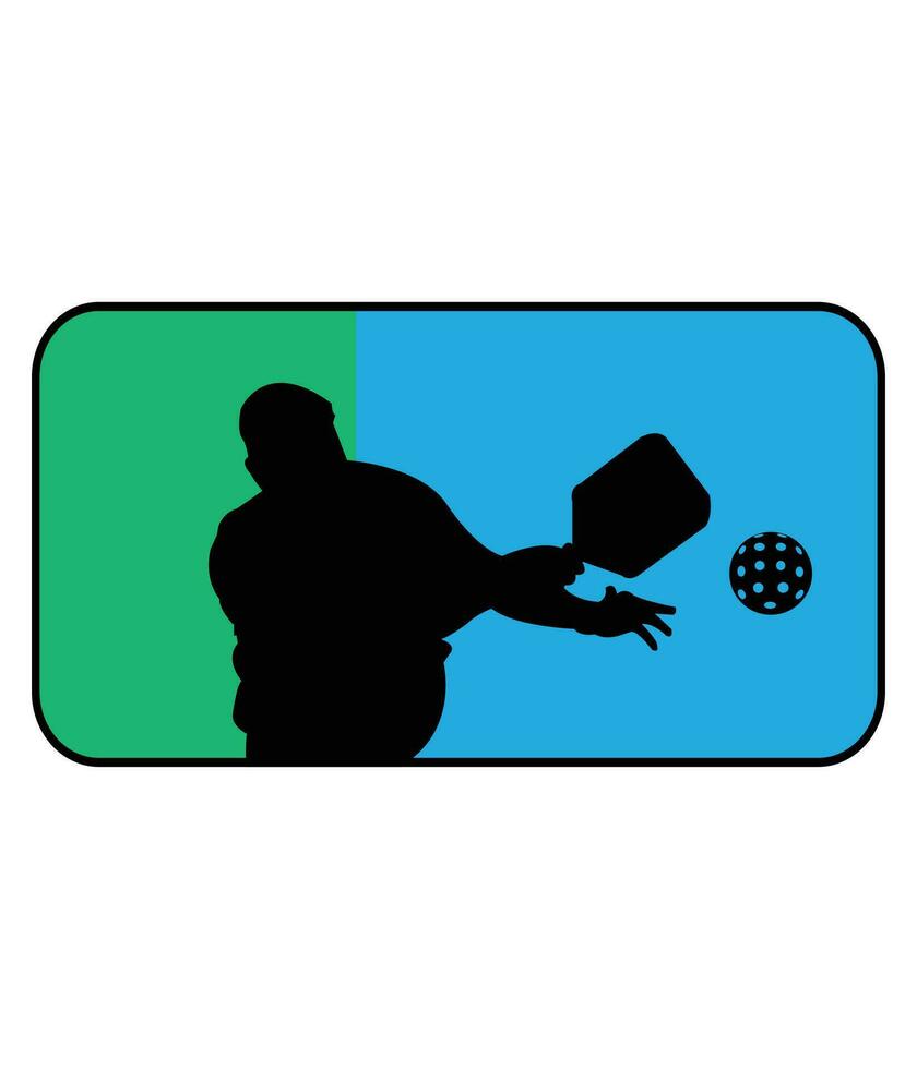 a man is throwing a pickleball in the air vector