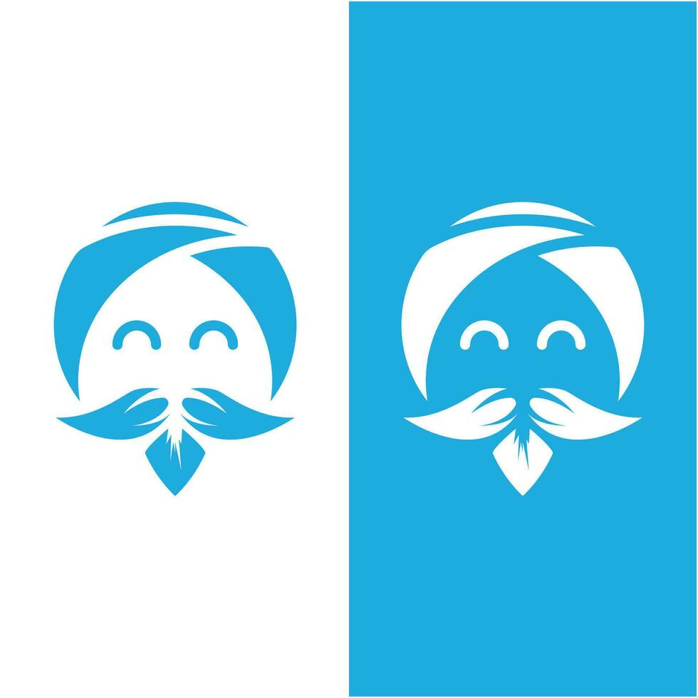 guru logo icon design vector illustration. logo suitable for man related product, yoga, knowledge and traveling agency