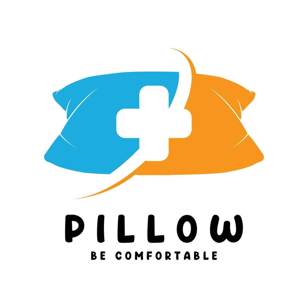 Simple Soft Pillow logo template design vector illustration