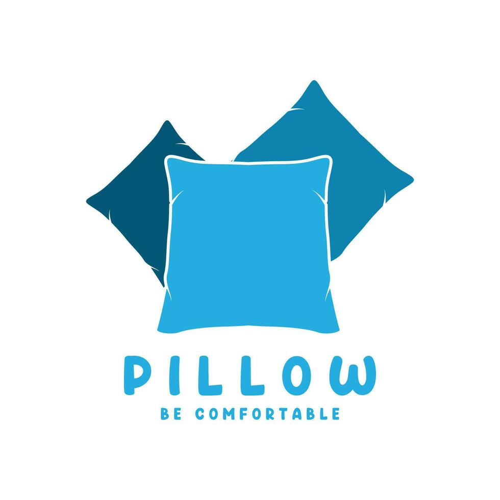 Simple Soft Pillow logo template design vector illustration