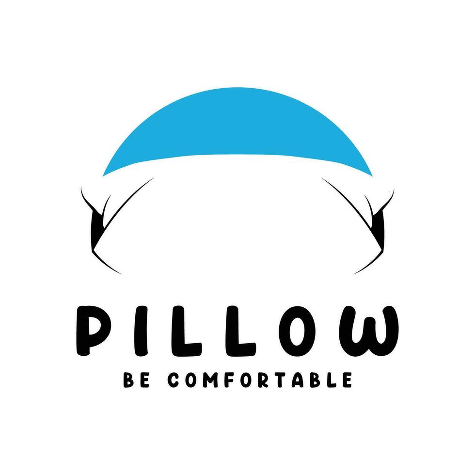 Simple Soft Pillow logo template design vector illustration