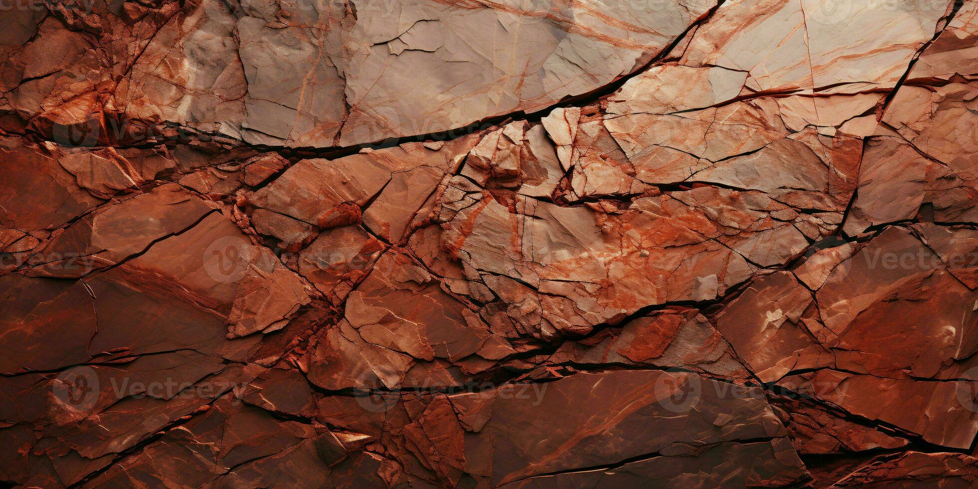 AI generated Red and Brown Rough Stone Texture Background. Rock Surface Background. Generative AI photo