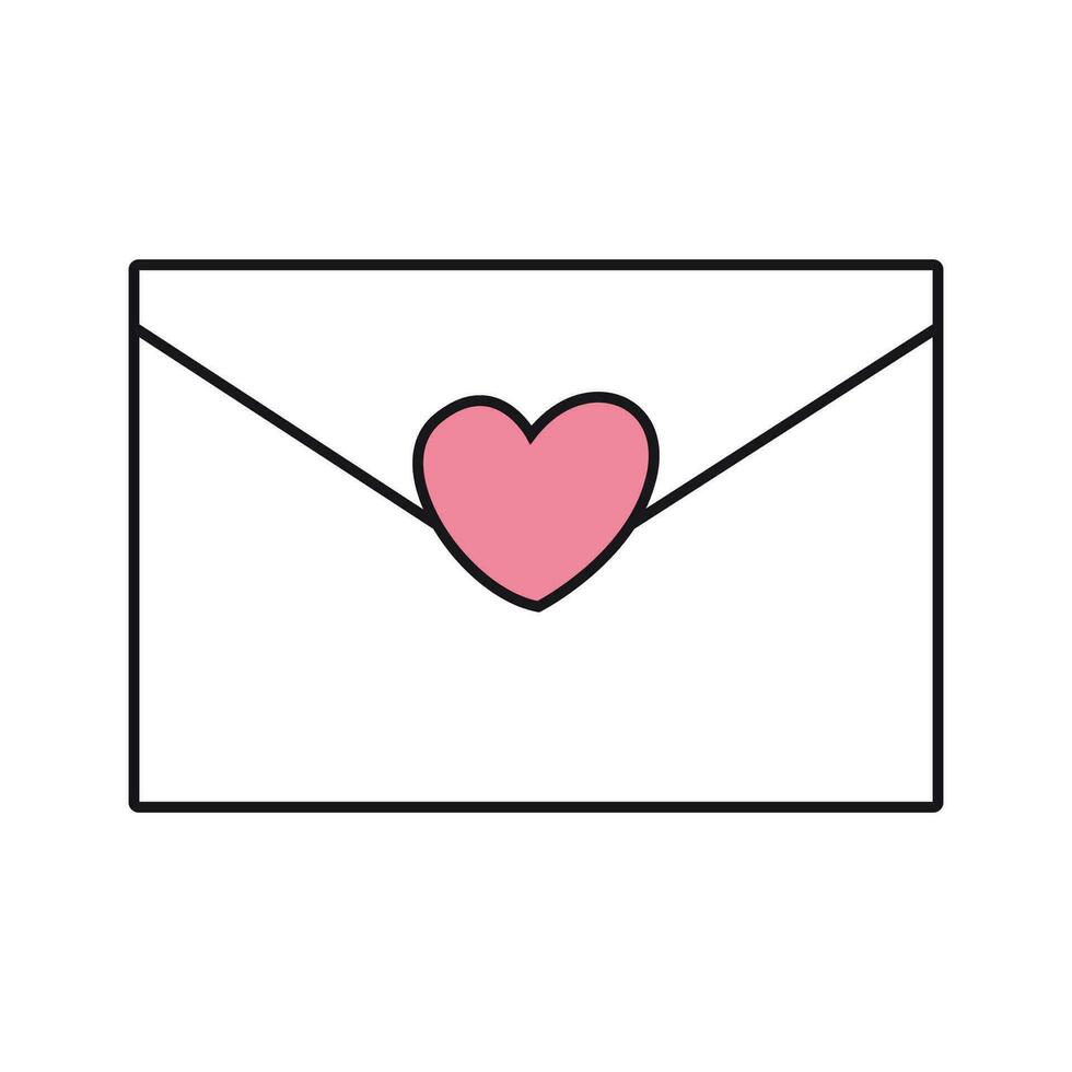 San Valentín tarjeta icono. vector ilustración.