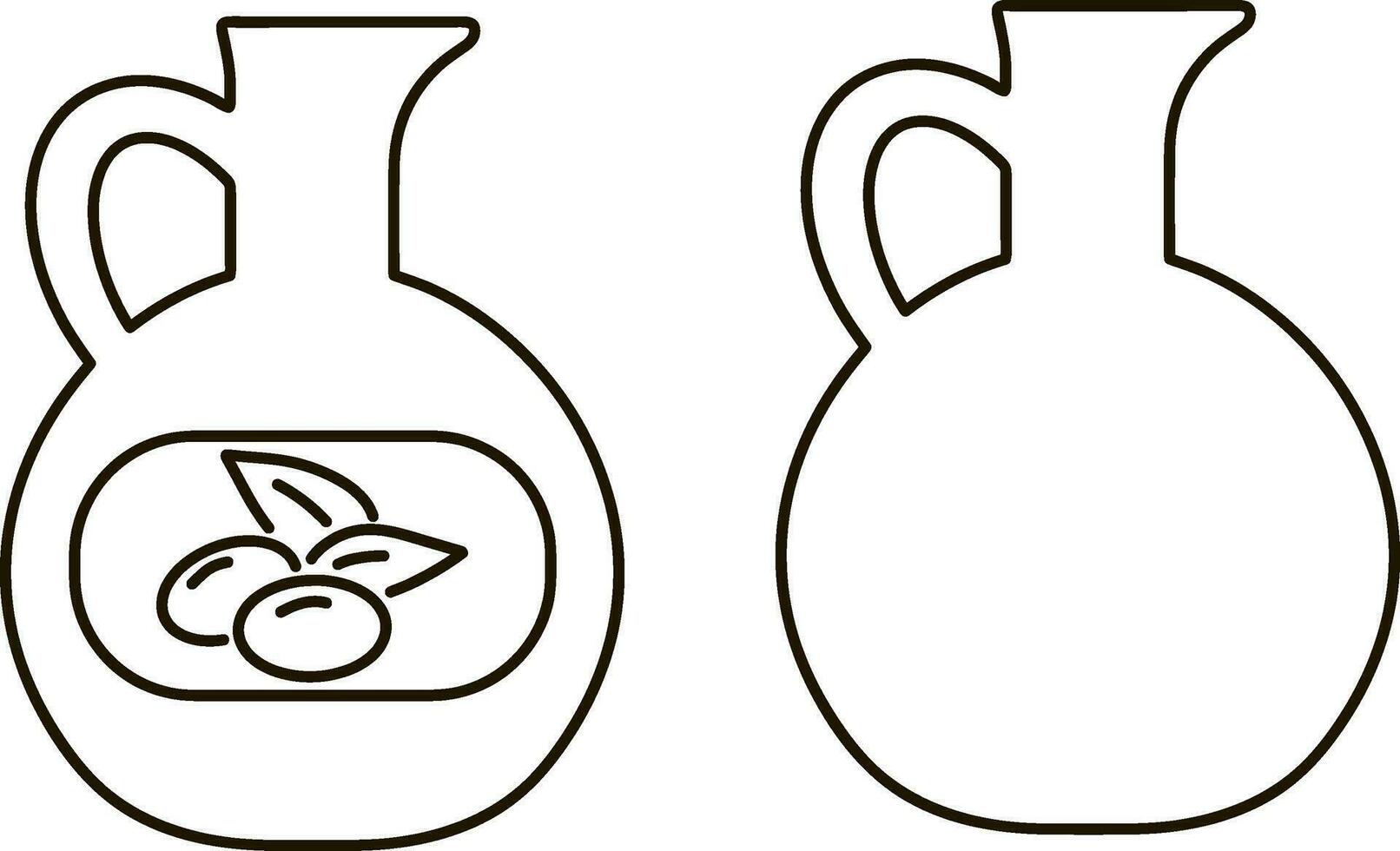 Sketch jug olive icon Food clipart Fruit apricot peach plum vector