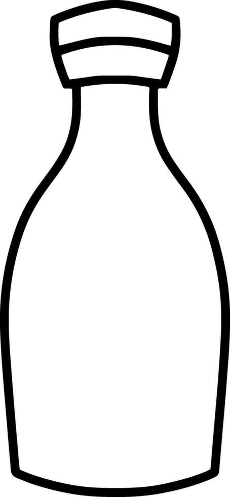 Doodle bottle soy milk clipart Hand drawn drink Sketch vector