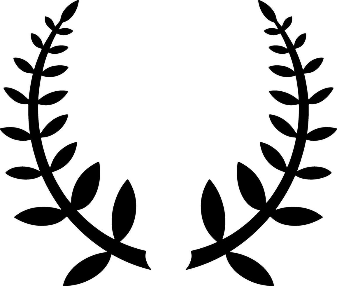 Wreath icon Eco clipart Branch leaf Frame border Vector illustration
