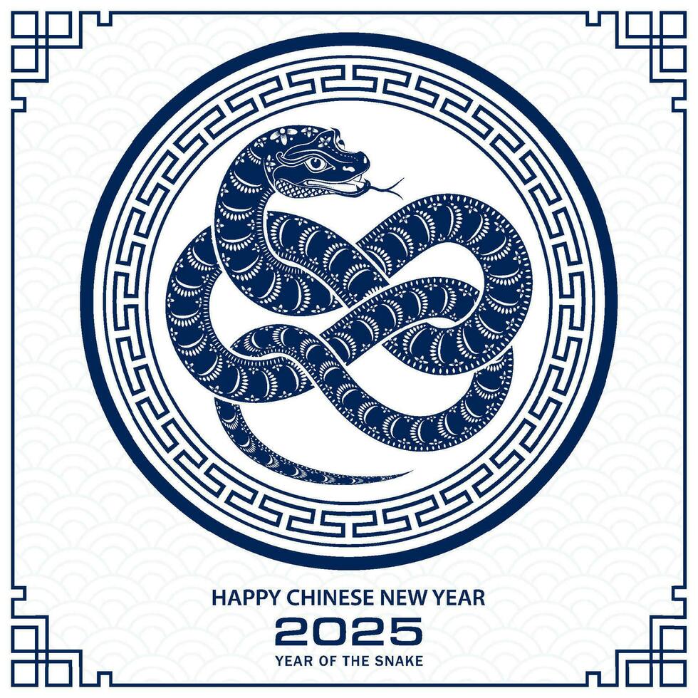 Happy Chinese new year 2025 Zodiac sign, year of the Snake 36430654