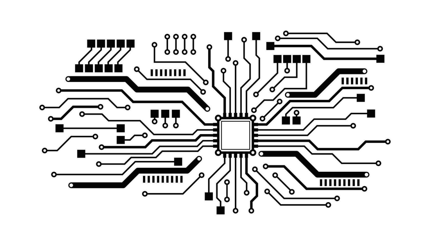 ilustración circuito tablero línea antecedentes. vector