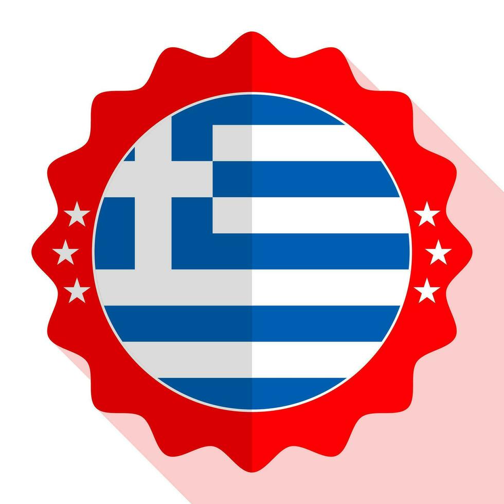 Greece quality emblem, label, sign, button. Vector illustration.