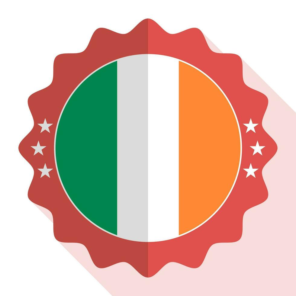 Ireland quality emblem, label, sign, button. Vector illustration.