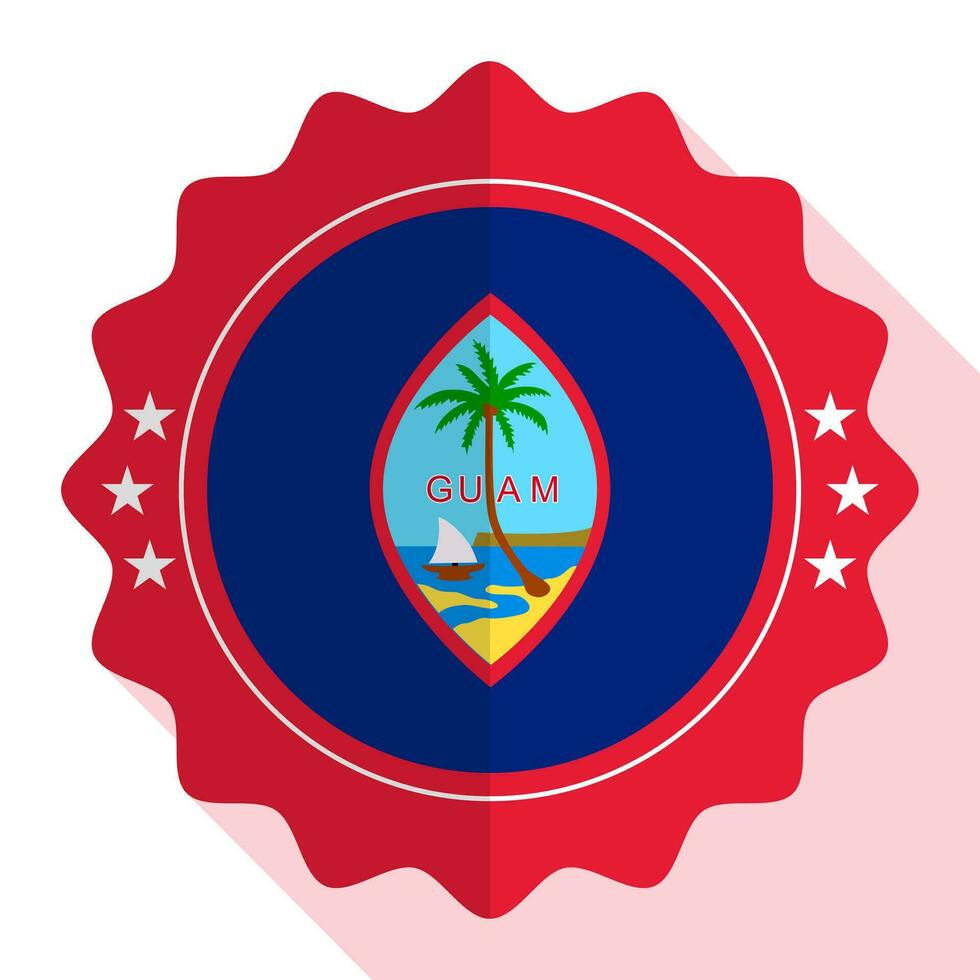 Guam quality emblem, label, sign, button. Vector illustration.