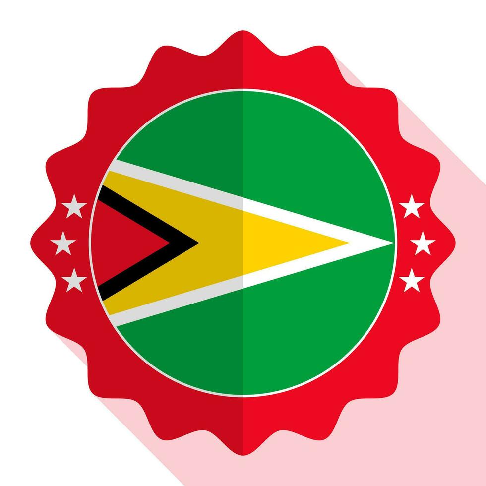 Guyana quality emblem, label, sign, button. Vector illustration.