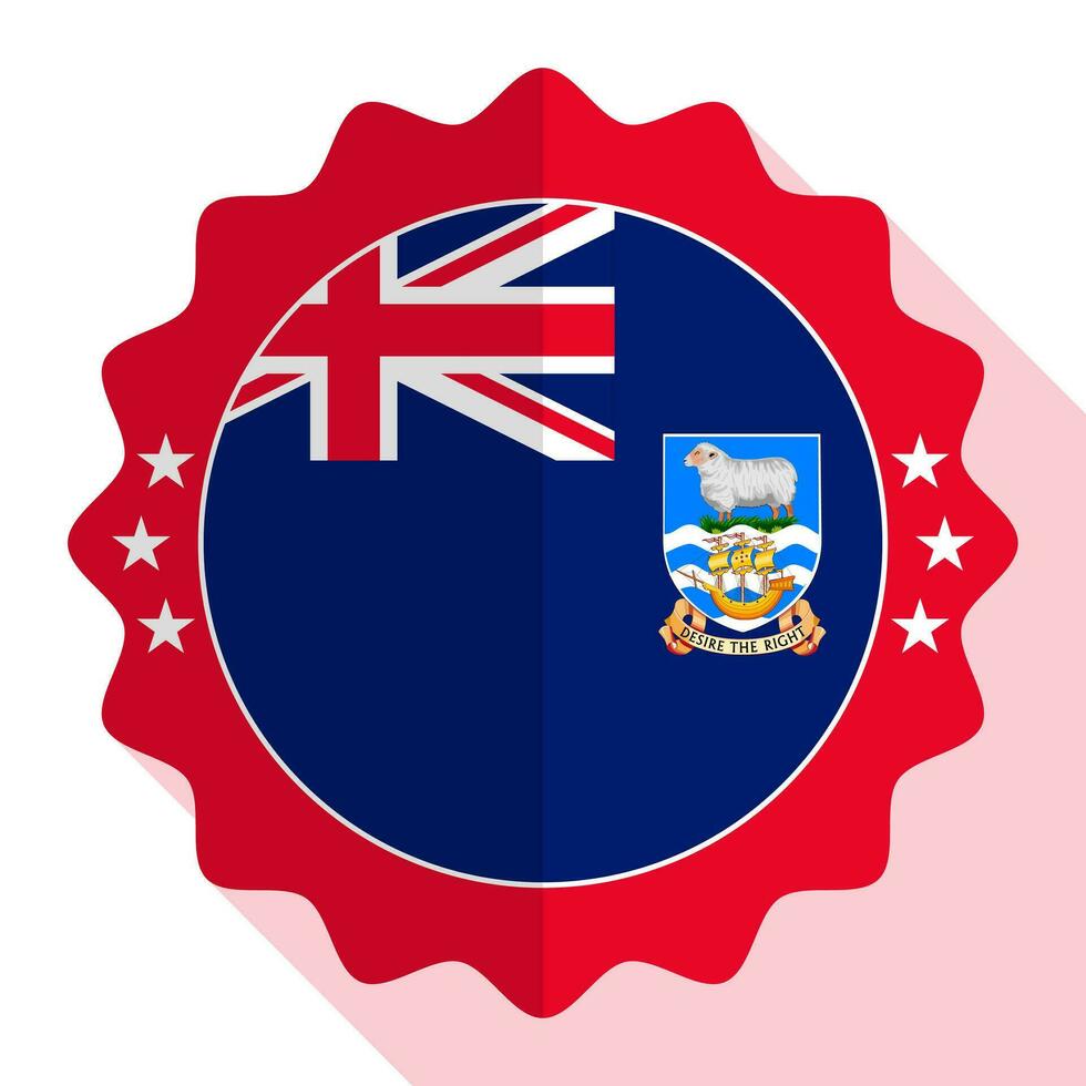 Malvinas islas calidad emblema, etiqueta, firmar, botón. vector ilustración.