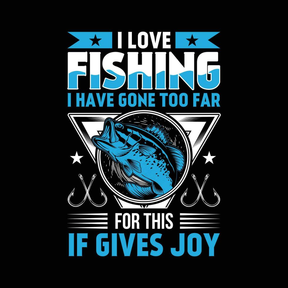 diseño de camiseta de pesca vector