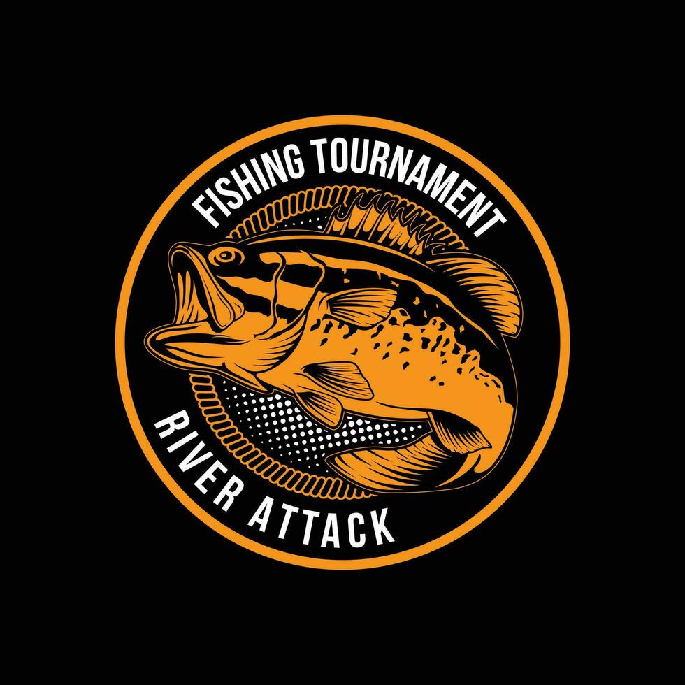 Fishing t-shirt design vector