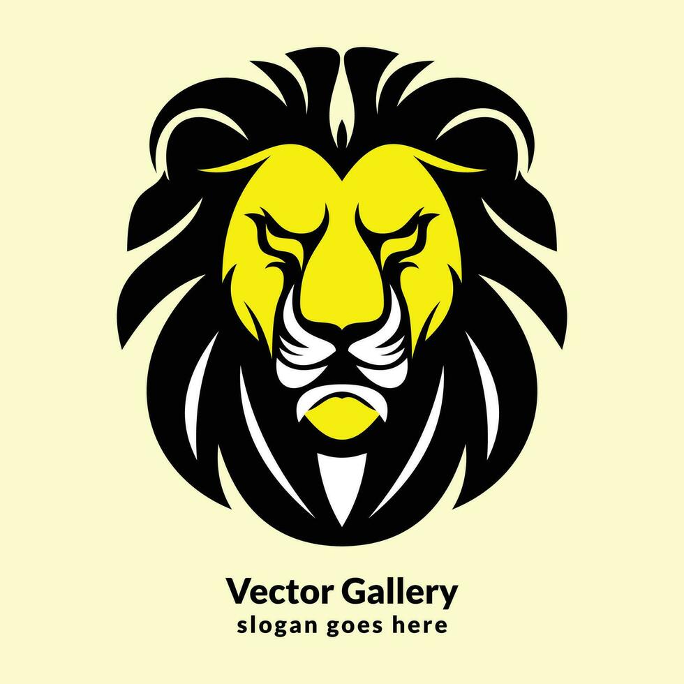 creativo león cabeza logo diseño vector