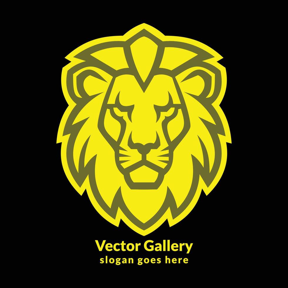 oro león logo modelo vector