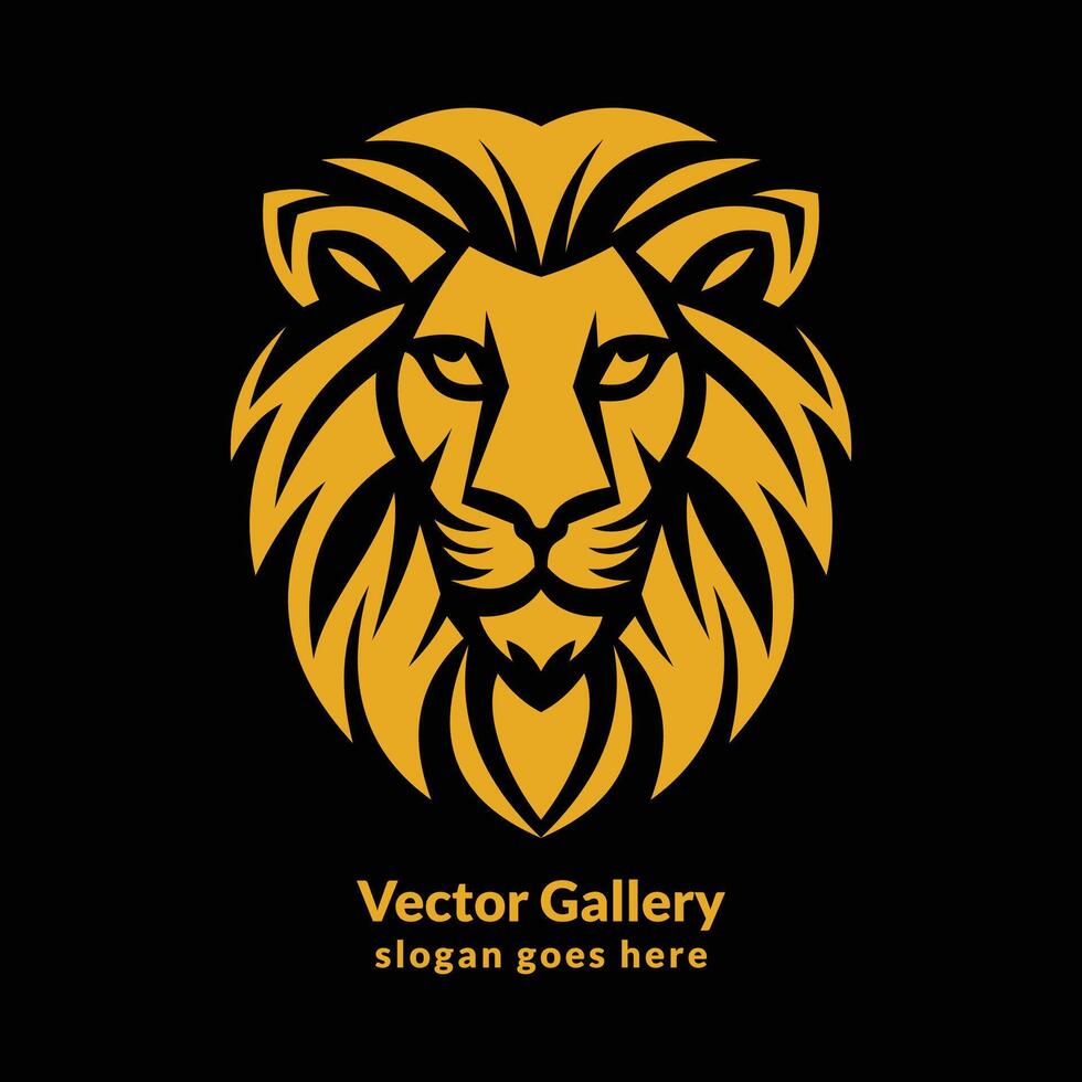 vector león logo modelo