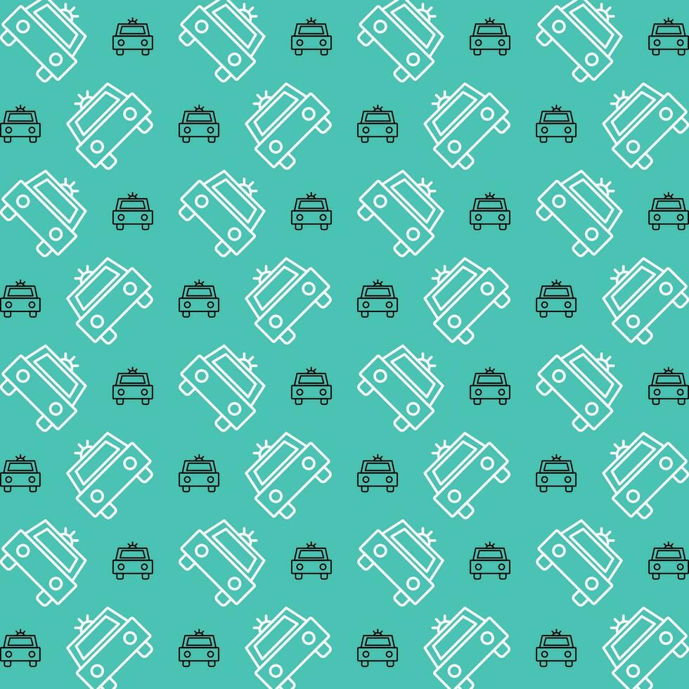 Police Car repeating vector pattern abstract colorful vector illustration background