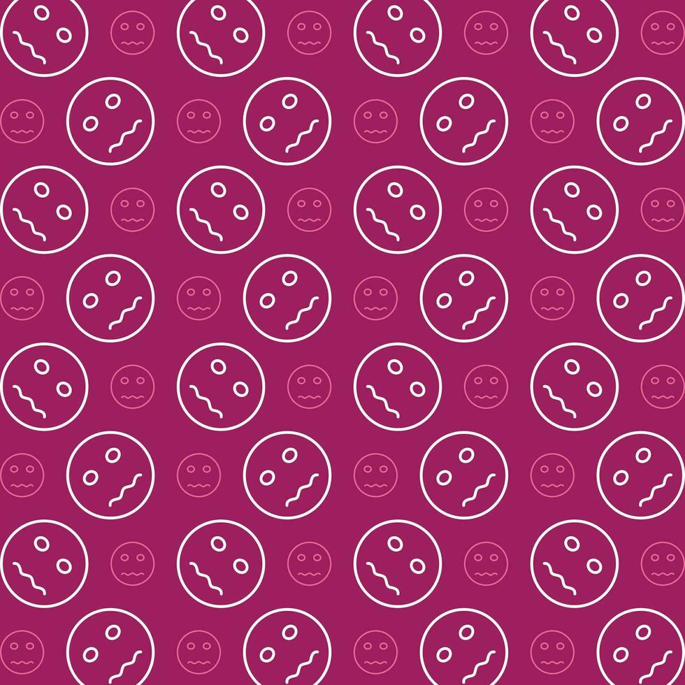 Nervous Emoji vector icon repeating pattern beautiful abstract illustration background