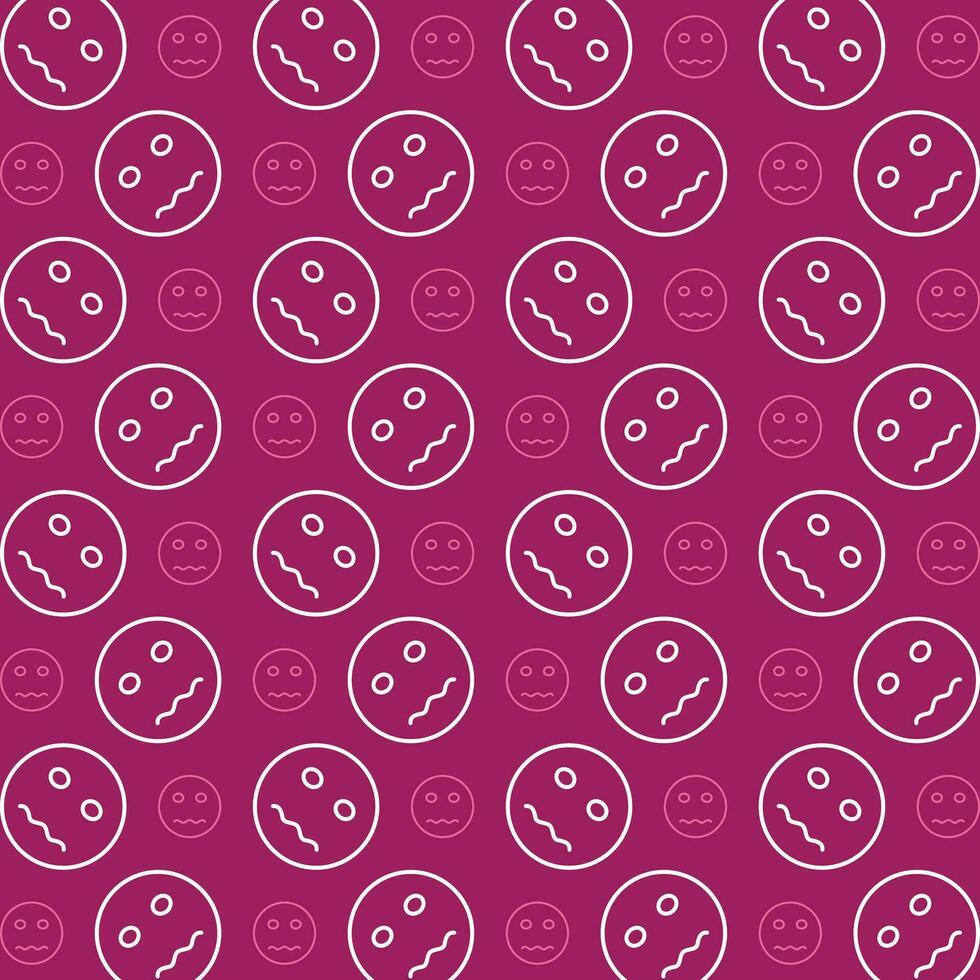 Nervous Emoji vector icon repeating pattern beautiful abstract illustration background