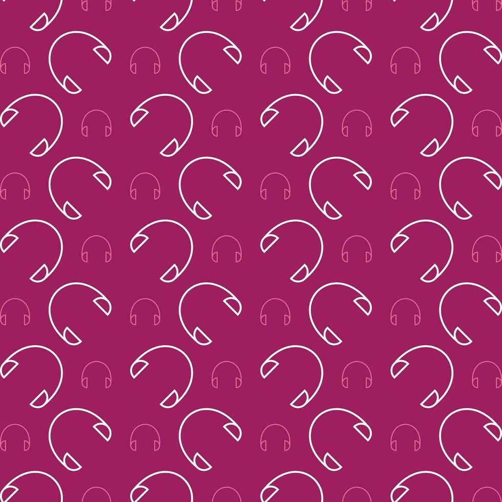 Headphones vector icon repeating pattern beautiful abstract illustration background