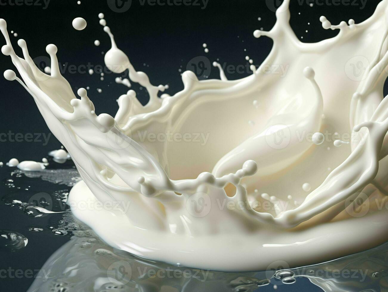 AI generated Fresh Milk Splash. Generative AI photo