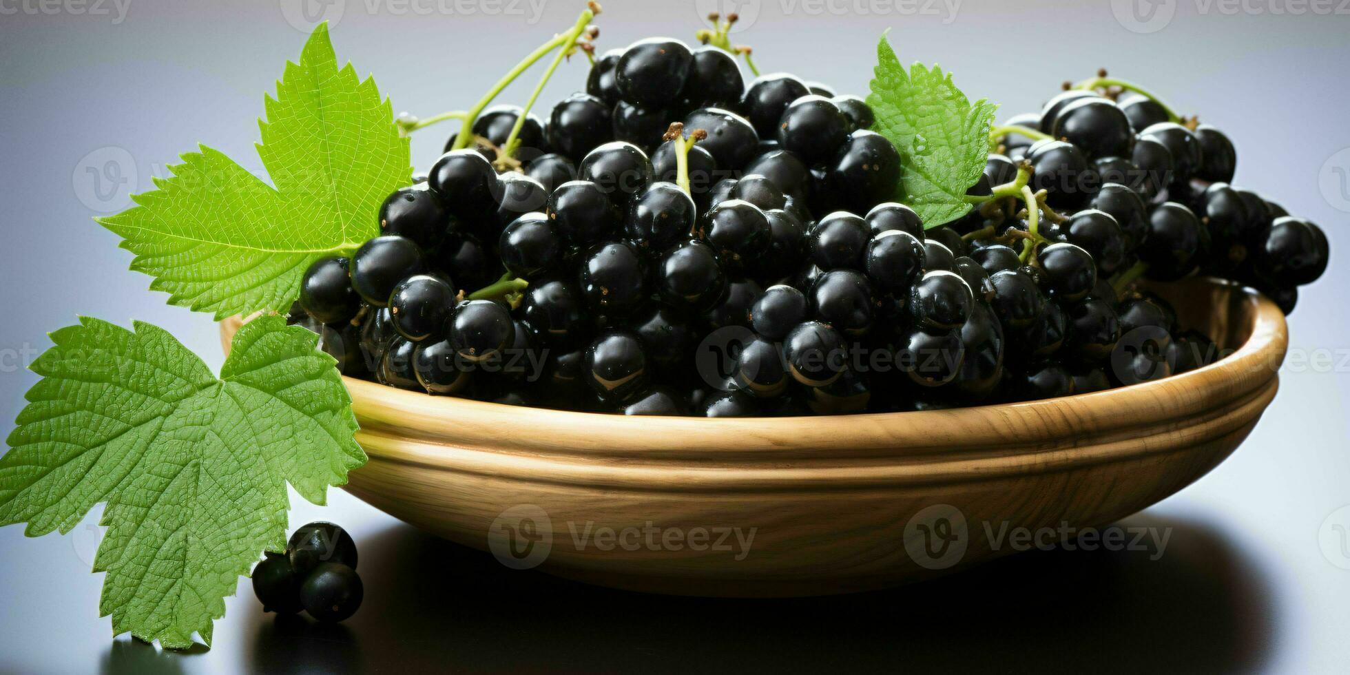 AI generated Fresh Black Currant Fruit. Generative AI photo