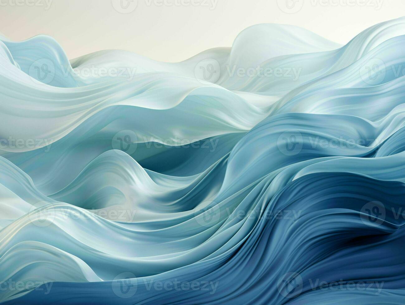 AI generated Abstract Blue and White Waves Background. Generative AI photo