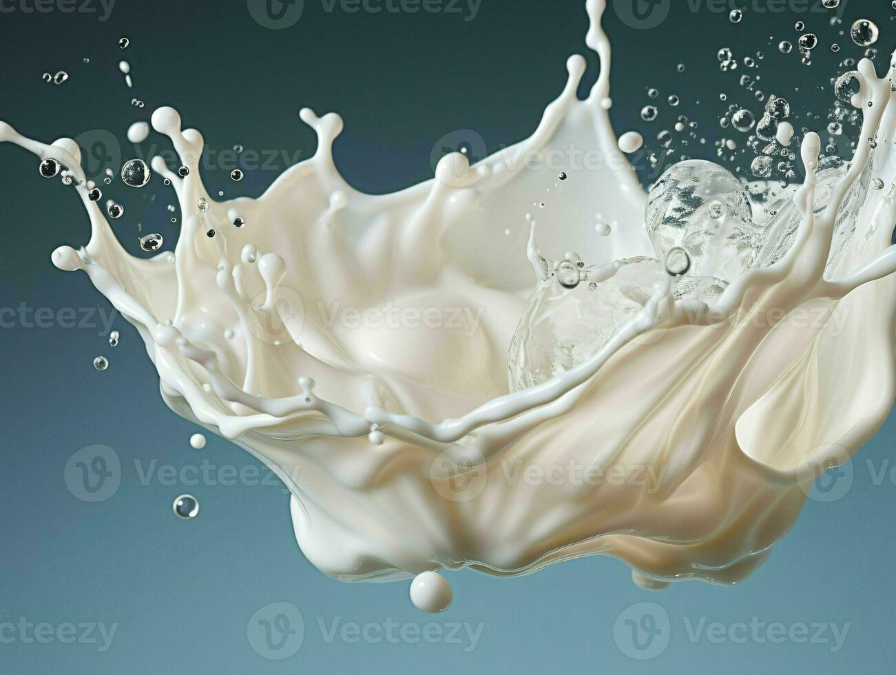 AI generated Fresh Milk Splash. Generative AI photo