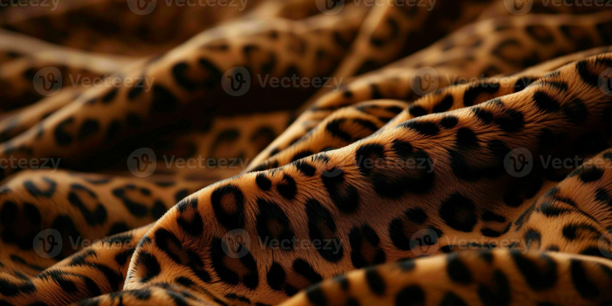 AI generated Leopard Fur Pattern Texture Background. Leopard Wool Fabric. Generative AI photo