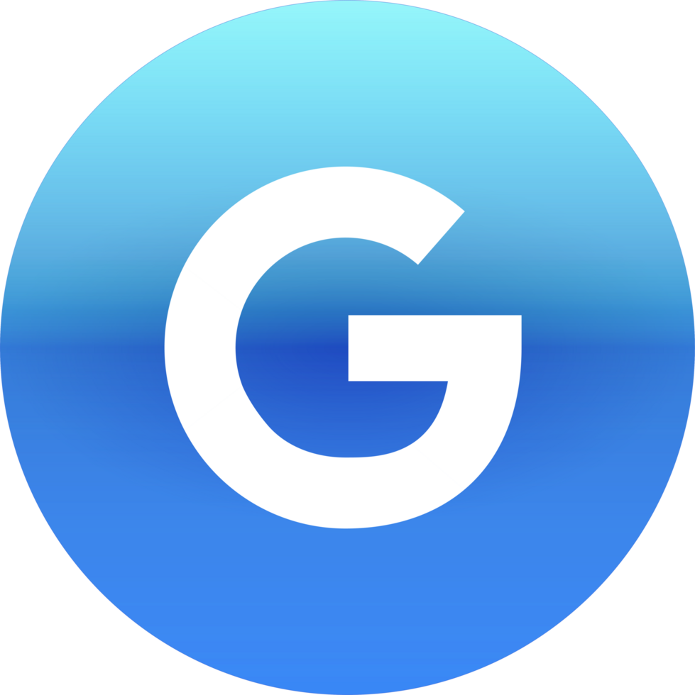 gradiente círculo com Google logotipo png
