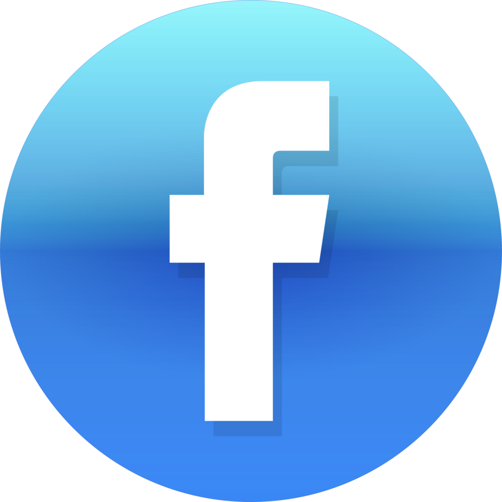 degradado circulo con Facebook logo png