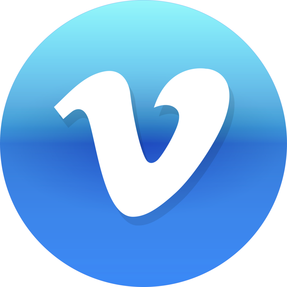 Gradient Circle With Vimeo Logo png