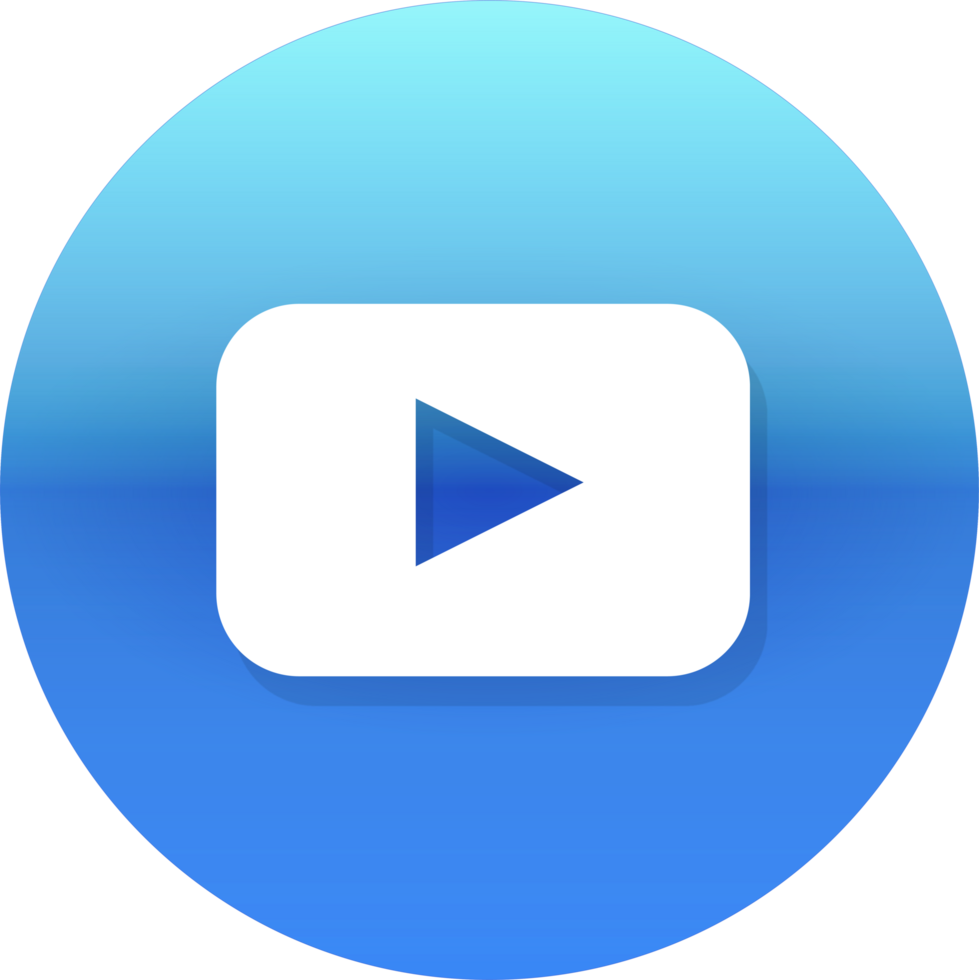 gradiente círculo com Youtube logotipo png