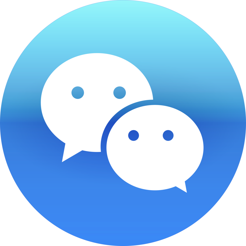 Gradient Circle With Wechat Logo png