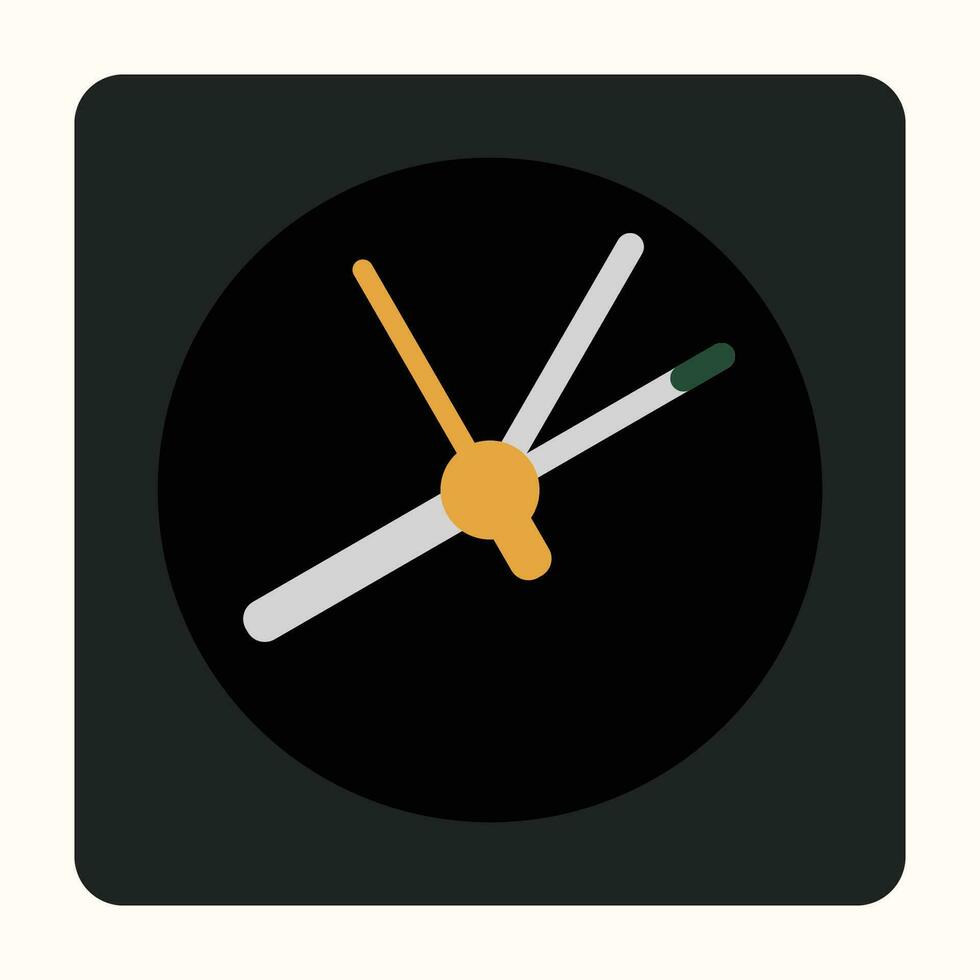 black clock illustration vector