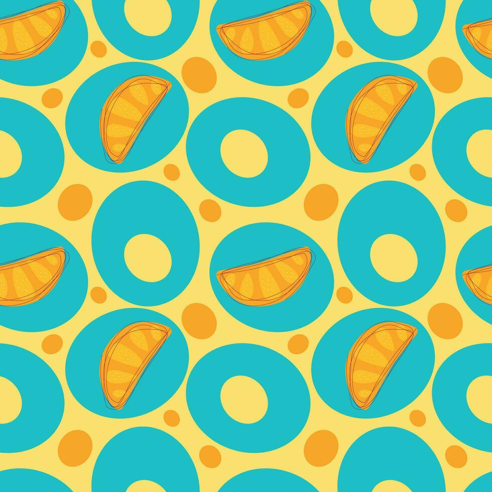 Seamless citrus pattern. Bright, abstract pattern for wrapping paper, clothing, menu design or lemonade label. vector