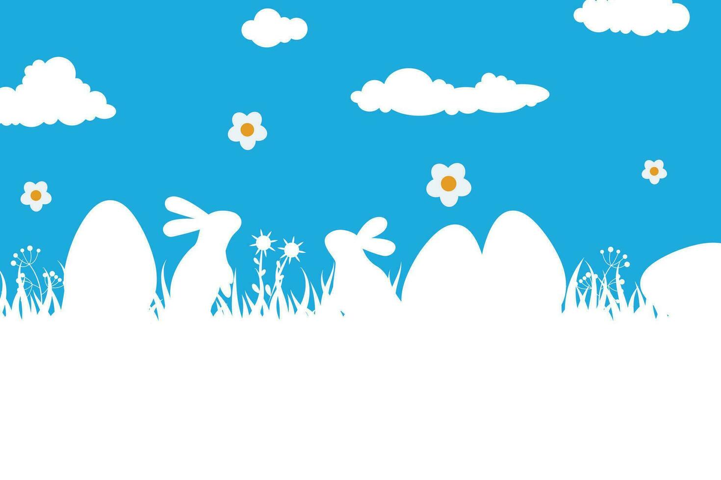Happy Easter banner, poster, greeting card. Happy Easter background with negative space area vector