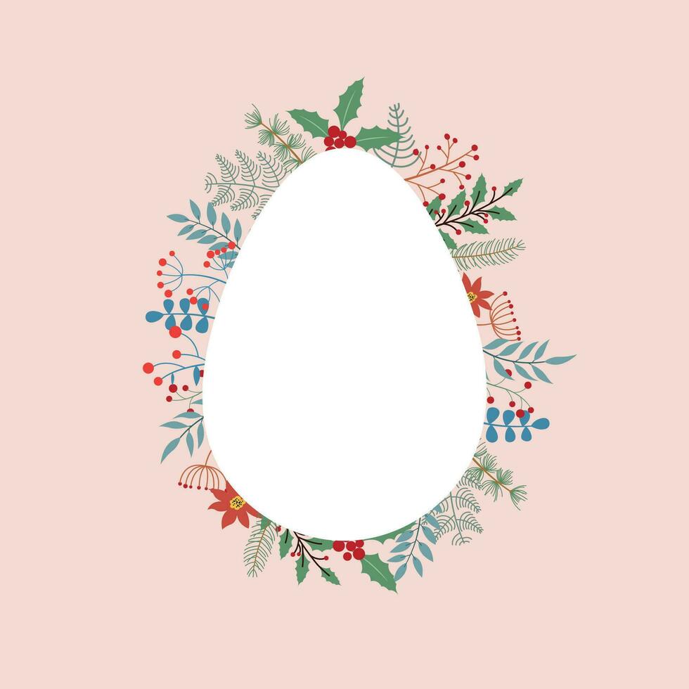 Happy Easter banner, poster, greeting card. Happy Easter background with negative space area vector