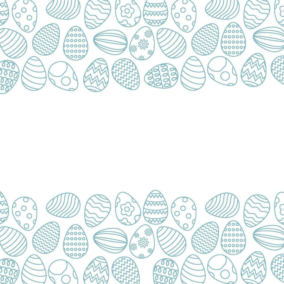 Happy Easter banner, poster, greeting card. Happy Easter background with negative space area vector